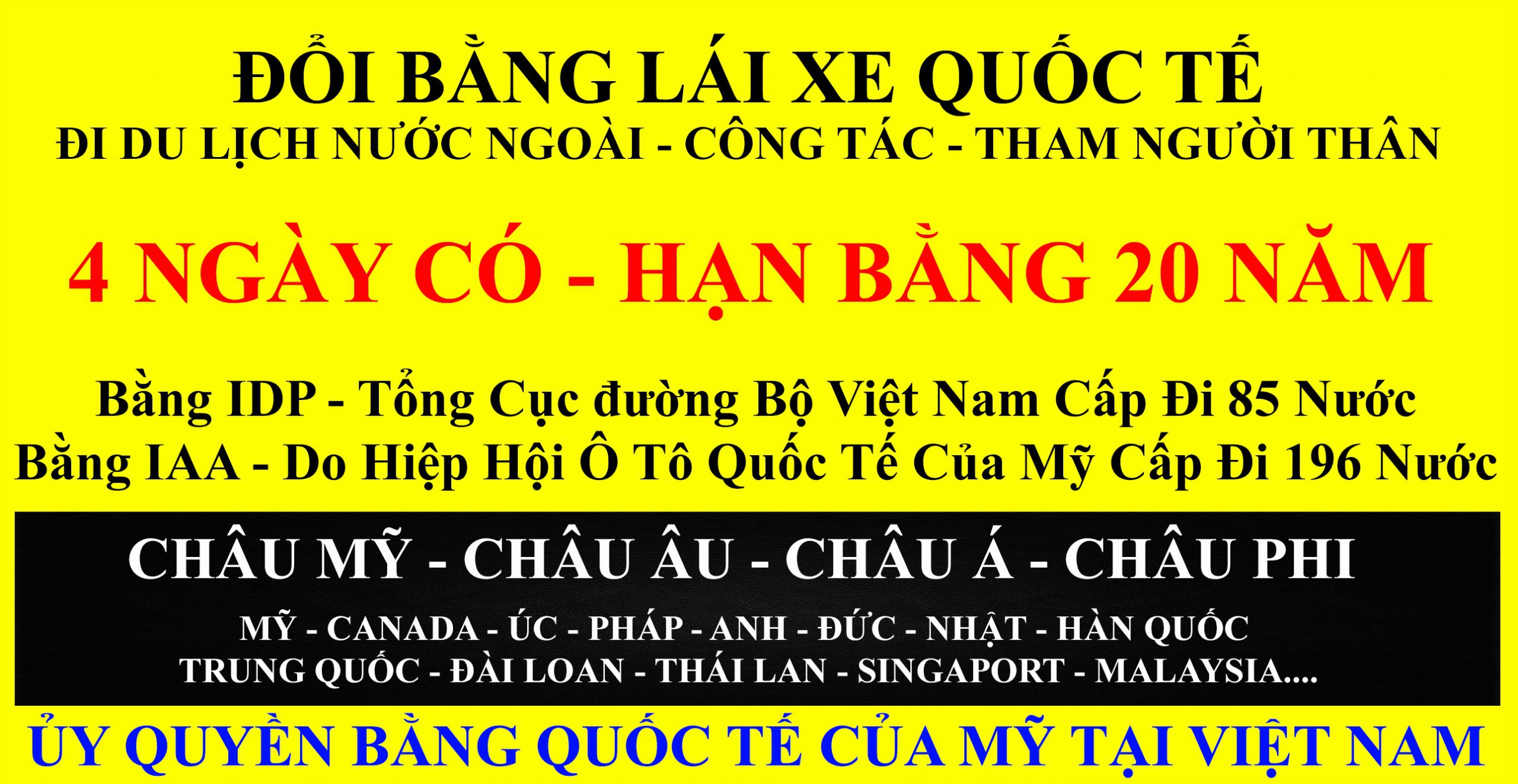 đổi giấy phép lái xe quốc tế IAA đổi giấy phép lái xe quốc tế IAA