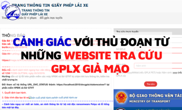 Website GPLX giả
