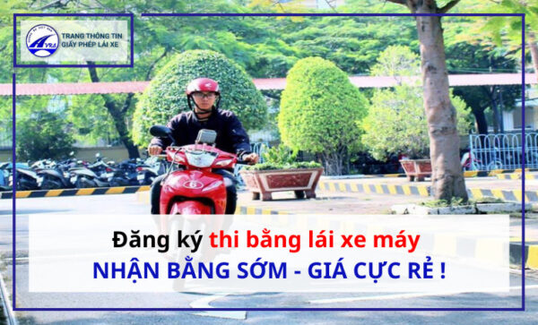 Đăng ký thi bằng lái xe máy