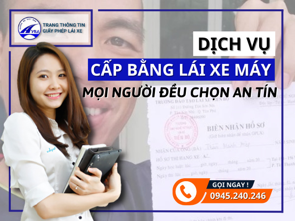 xin cấp lại bằng lái xe máy