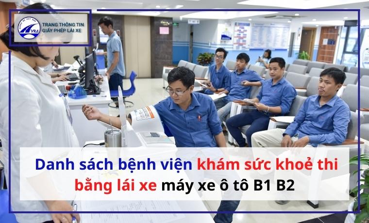 Phí làm giấy khám sức khoẻ thi bằng lái xe máy xe ô tô B1 B2