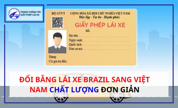 Đổi bằng lái xe Brazil sang Việt Nam CHẤT LƯỢNG ĐƠN GIẢN