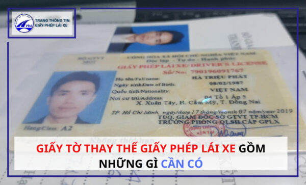 Giấy tờ thay thế giấy phép lái xe gồm những gì CẦN CÓ