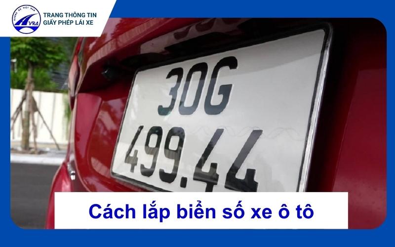 cách lắp biển số xe ô tô