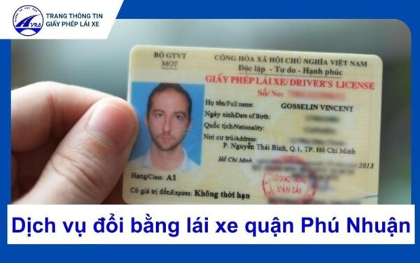 Dịch vụ đổi bằng lái xe ô tô tại Quận Phú Nhuận uy tín 3 Đổi bằng lái xe quận Phú Nhuận