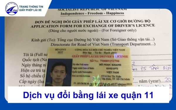 Dịch vụ đổi bằng lái xe ô tô tại Quận 11 cấp tốc 8 Dịch vụ đổi bằng lái xe quận 11