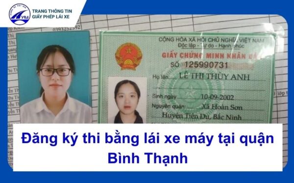 Đăng ký thi bằng lái xe máy quận Bình Thạnh