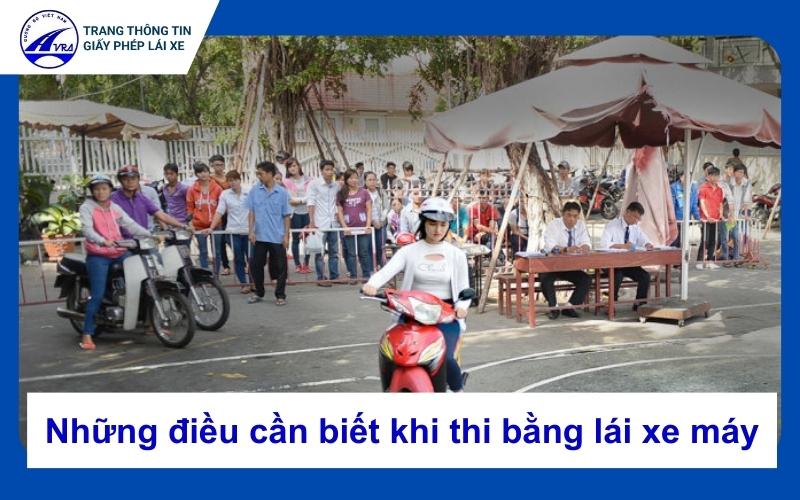 Những điều cần biết khi thi bằng lái xe máy