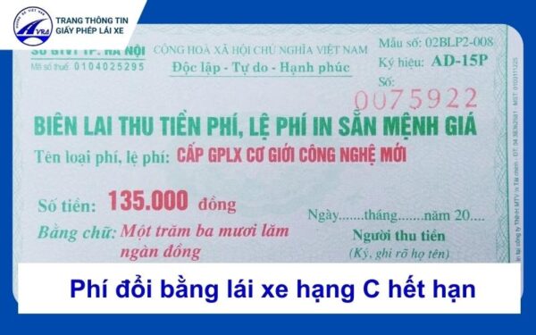 Phí đổi bằng lái xe hạng C hết hạn mới nhất 1 Phí đổi bằng lái xe hạng C hết hạn