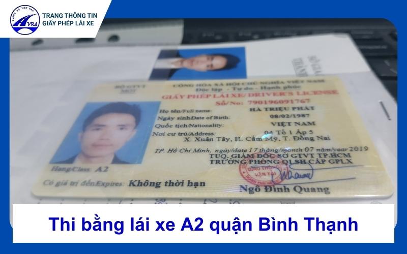 Thi bằng lái xe A2 quận Bình Thạnh