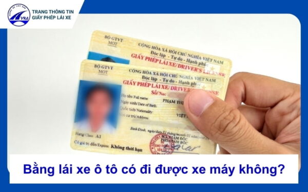 Bằng lái xe ô tô có đi được xe máy không?