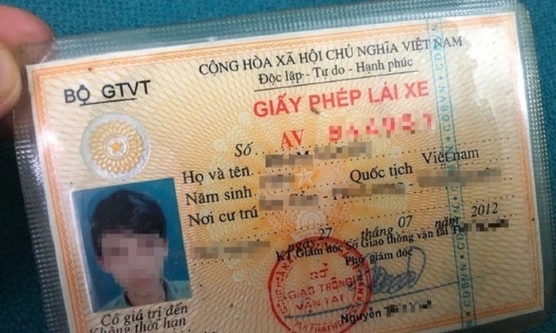 Bằng lái xe giấy