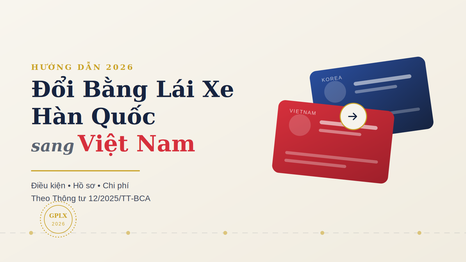 Đổi bằng lái xe Hàn Quốc sang Việt Nam Đổi bằng lái xe Hàn Quốc sang Việt Nam