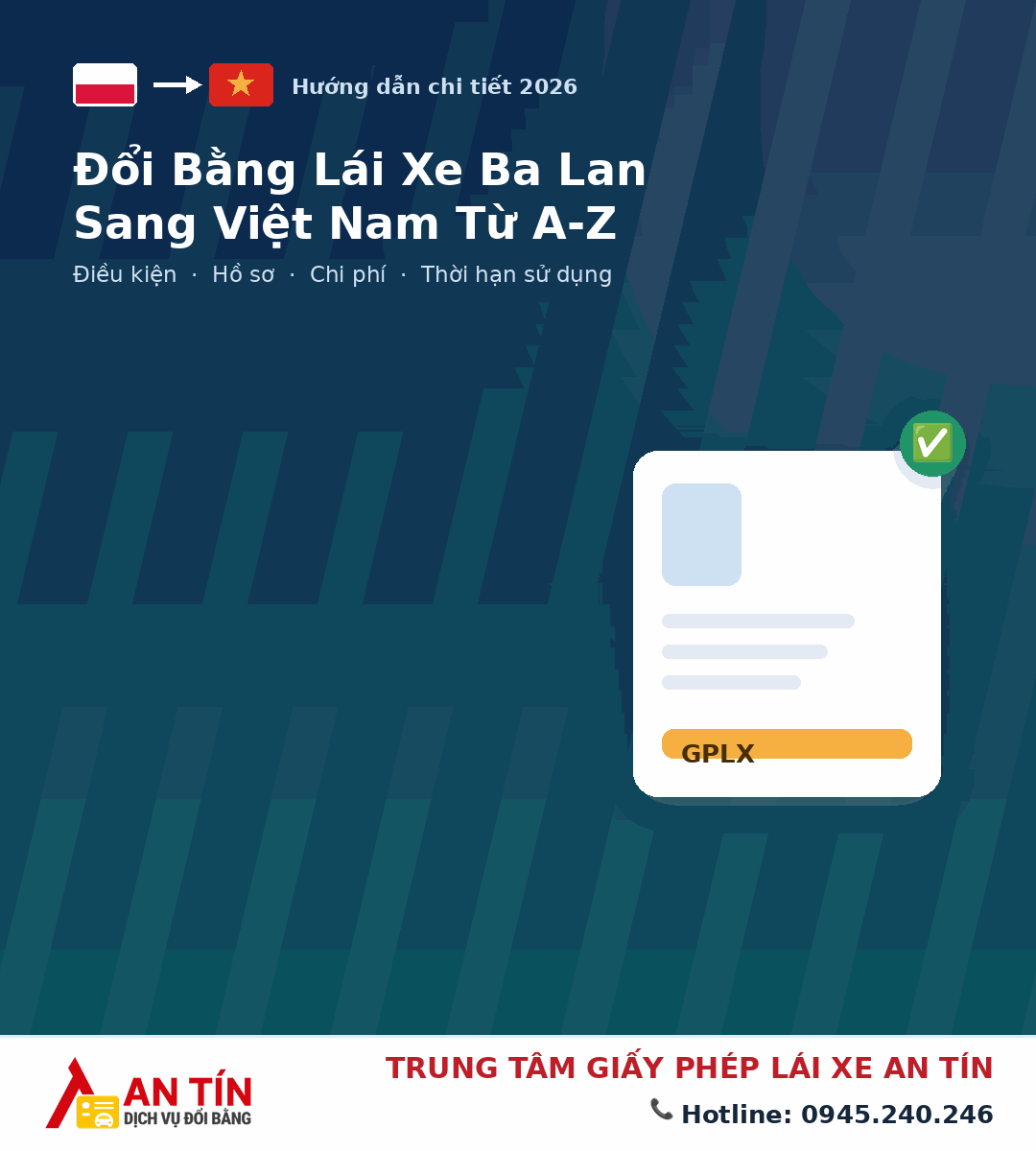 Đổi bằng lái xe Ba Lan sang Việt Nam Đổi bằng lái xe Ba Lan sang Việt Nam