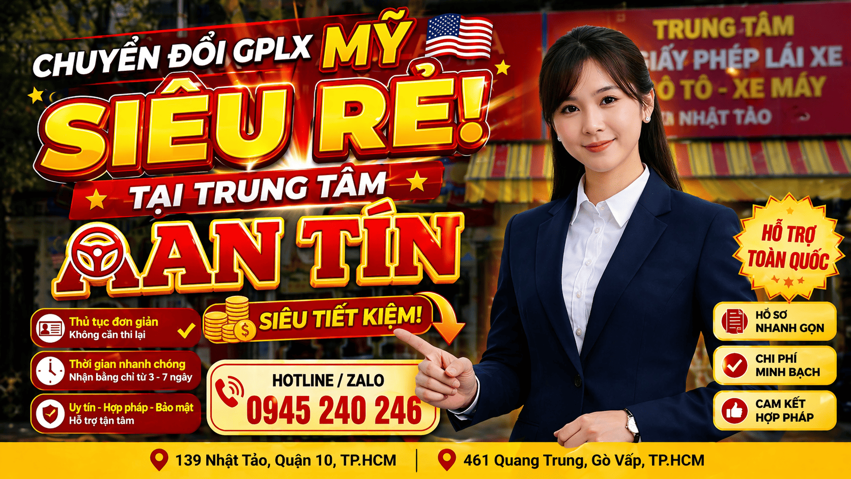 Đổi Bằng Lái Xe Mỹ Sang Việt Nam Tại TPHCM 2026 — Thủ Tục, Hồ Sơ & Chi Phí Mới Nhất 1