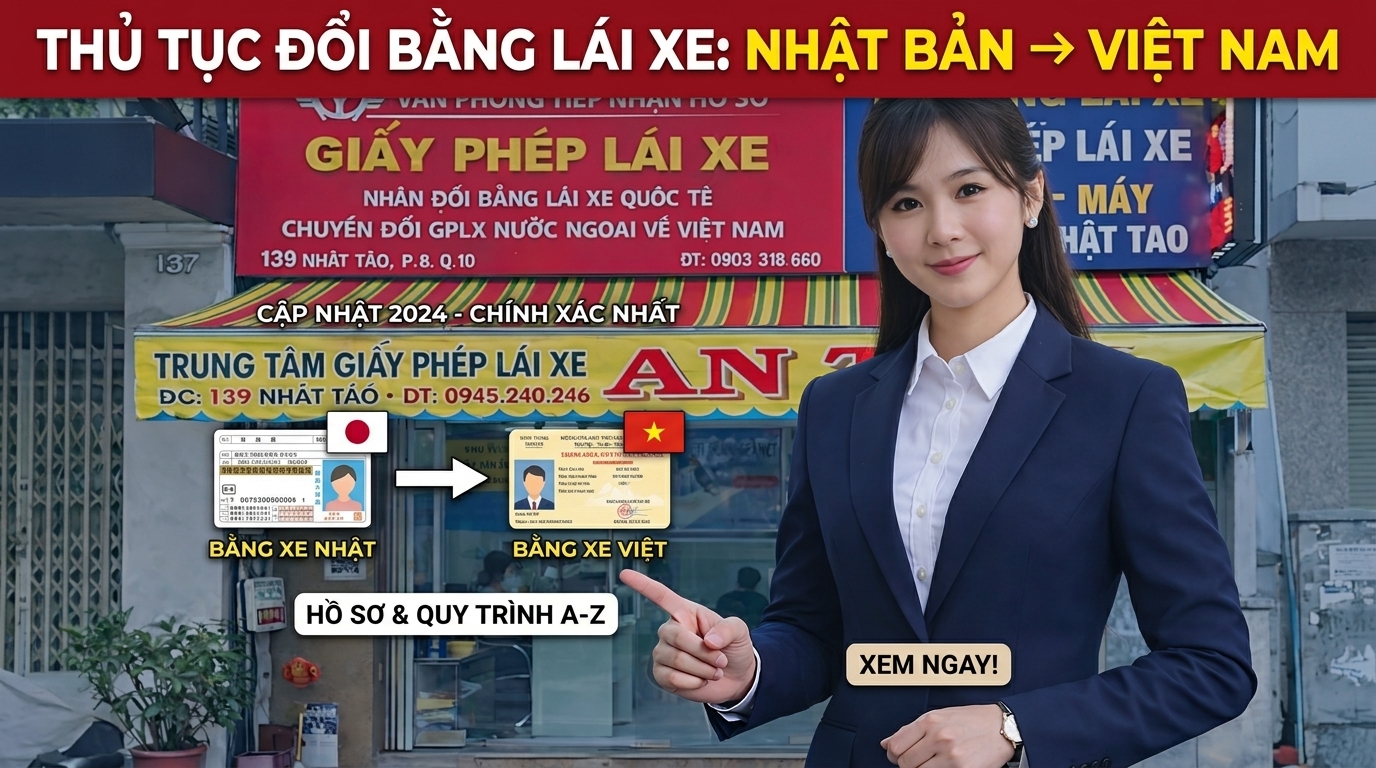 Thủ tục đổi bằng lái xe Nhật sang Việt Nam 2