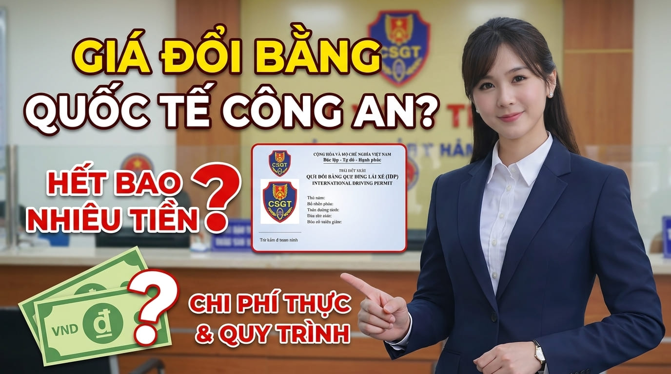 Chi phí đổi bằng lái quốc tế IDP mới nhất 2026 8