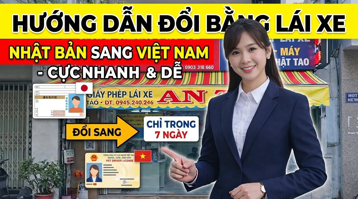Đổi bằng lái xe Nhật sang Việt Nam Thủ Tục Mới Từ Cục Cảnh Sát 16