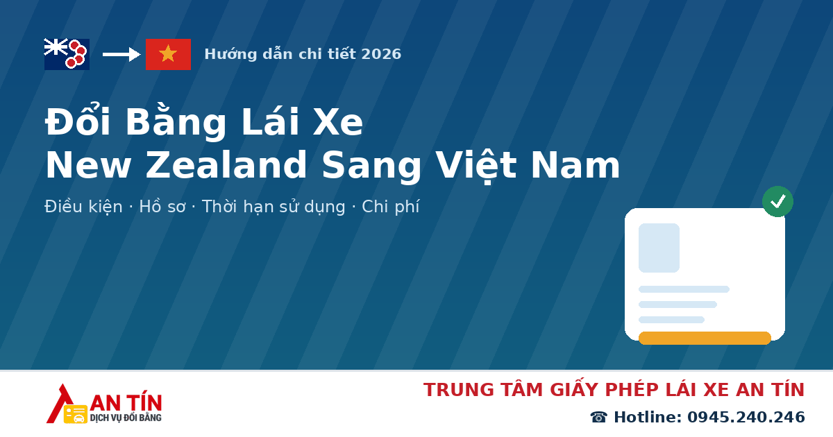 Đổi Bằng Lái Xe New Zealand Sang Việt Nam: Hướng Dẫn Chi Tiết 2026 33