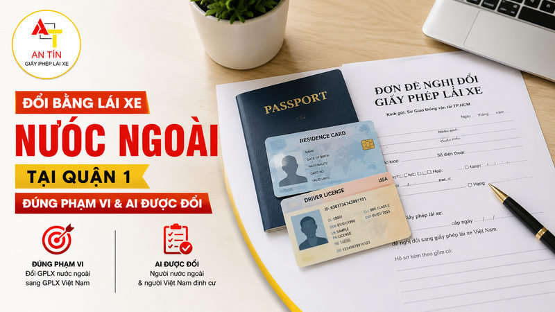 Đổi bằng lái xe nước ngoài tại Quận 1: đúng phạm vi & ai được đổi