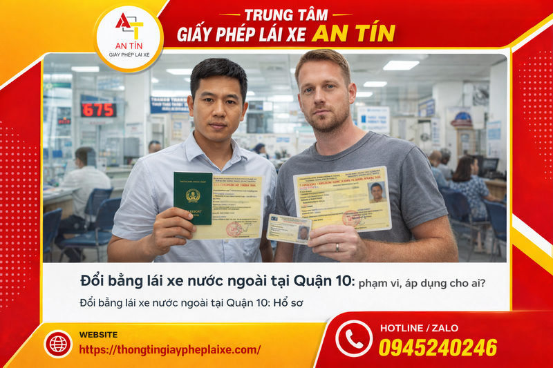 Đổi bằng lái xe nước ngoài tại Quận 10: Hồ sơ 2 Đổi bằng lái xe nước ngoài tại Quận 10: phạm vi, áp dụng cho ai?