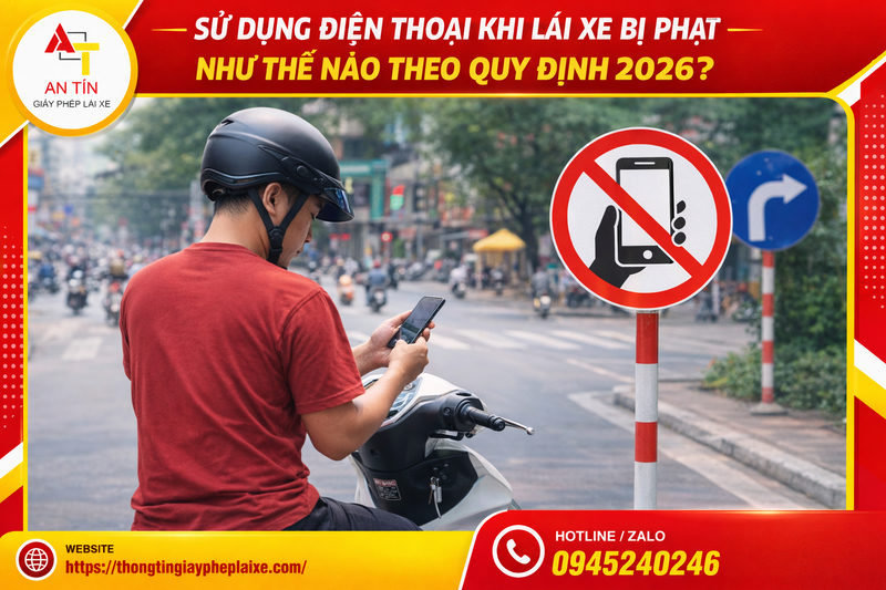 Sử dụng điện thoại khi lái xe bị phạt như thế nào? 2 Sử dụng điện thoại khi lái xe bị phạt như thế nào theo quy định 2026?
