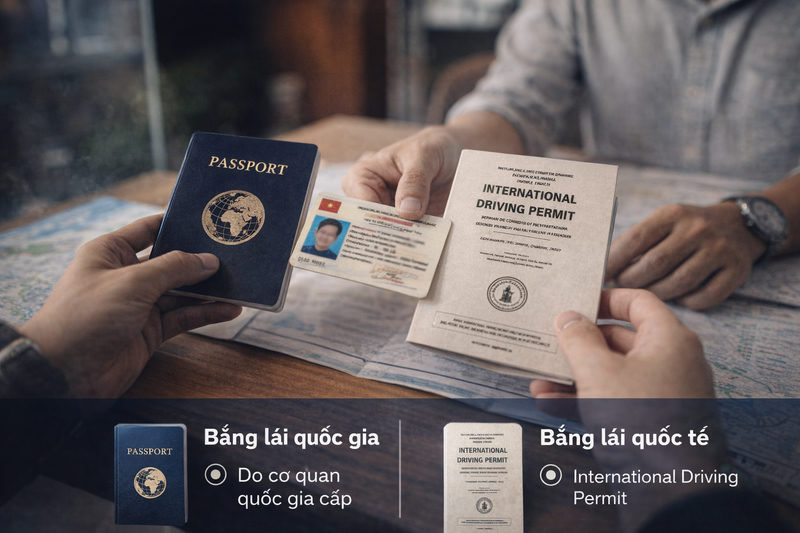Bằng lái nào được đổi? Phân biệt bằng quốc gia và IDP