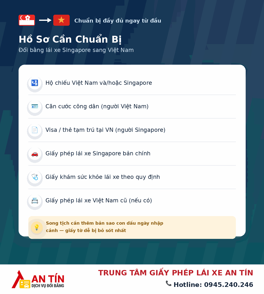 Đổi bằng lái xe Singapore sang Việt Nam Đổi bằng lái xe Singapore sang Việt Nam