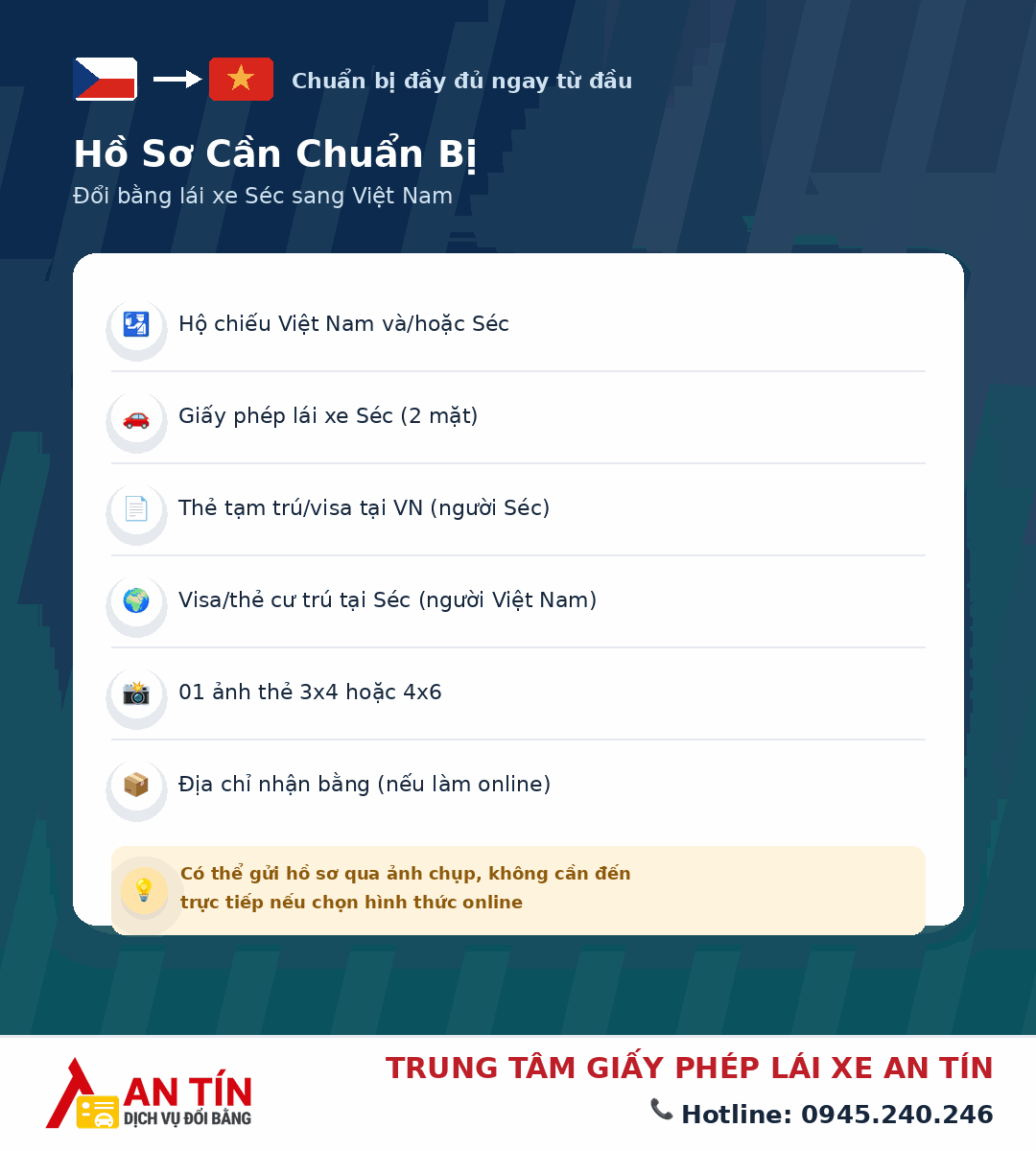 Đổi bằng lái xe Séc sang Việt Nam Đổi bằng lái xe Séc sang Việt Nam