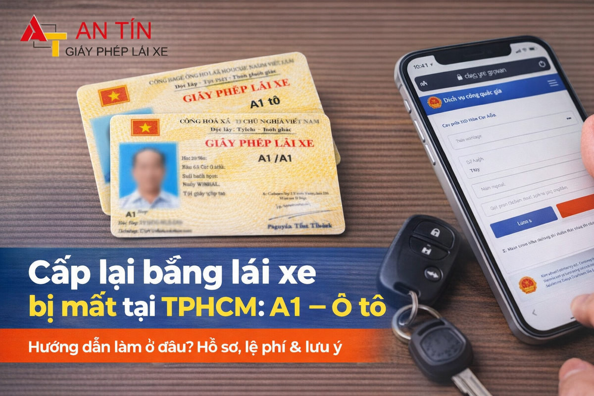 Cấp lại bằng lái xe bị mất tại TPHCM: A1–Ô tô 15