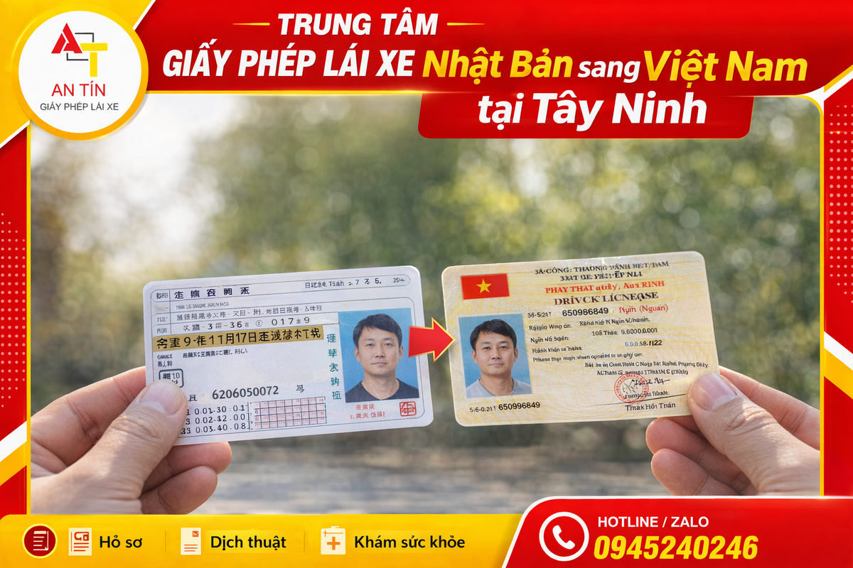Đổi bằng lái xe Nhật Bản sang Việt Nam tại Tây Ninh 3