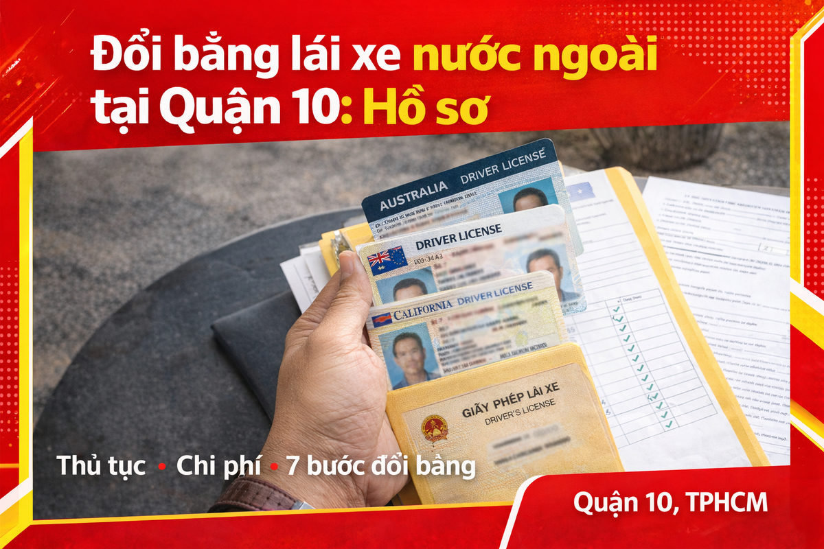 Đổi bằng lái xe nước ngoài tại Quận 10: Hồ sơ 2