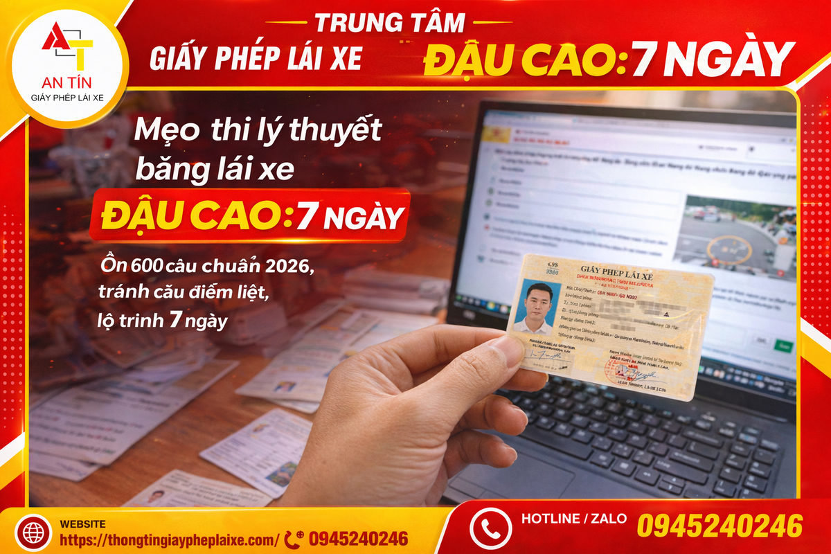 Mẹo thi lý thuyết bằng lái xe đậu cao: 7 ngày 1