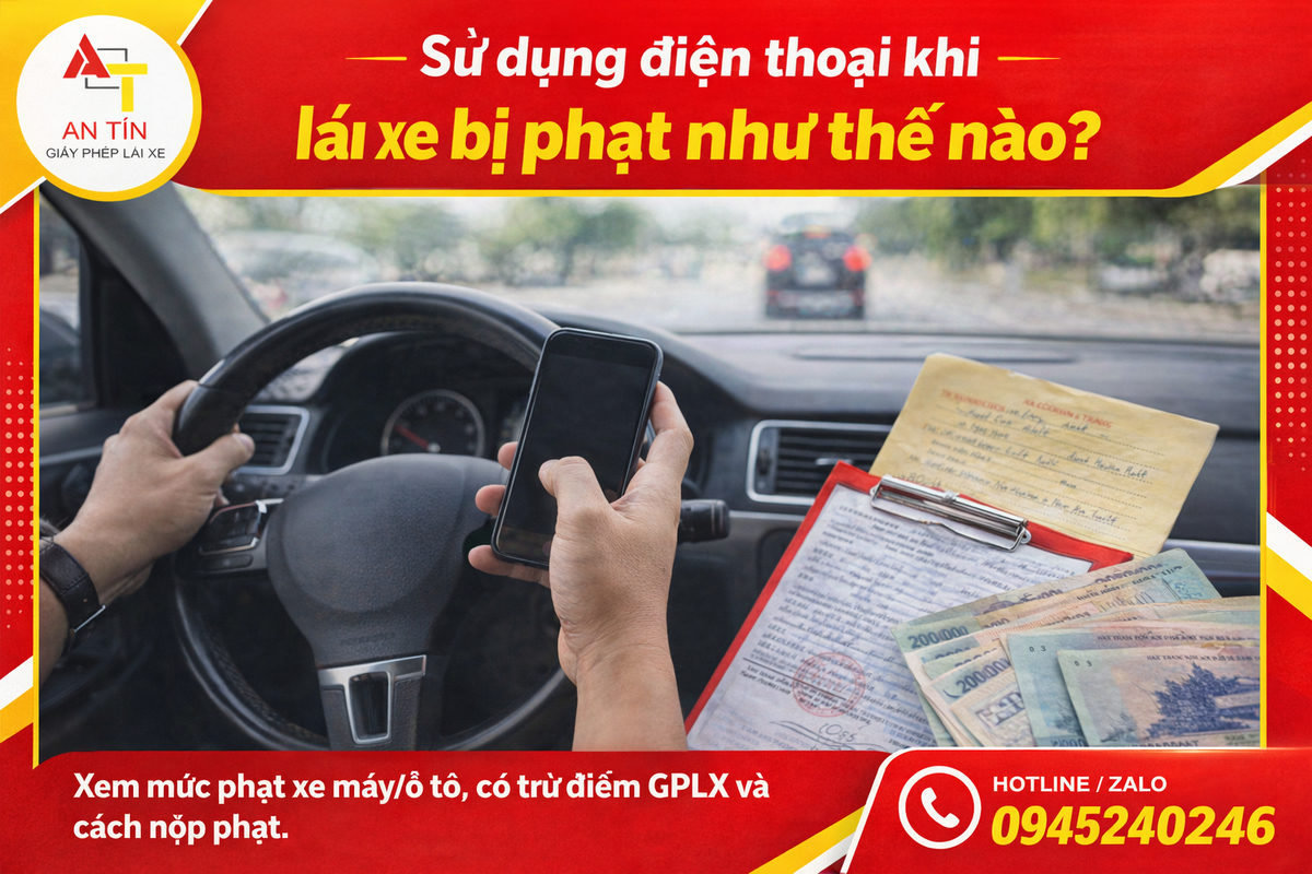 Sử dụng điện thoại khi lái xe bị phạt như thế nào? 1