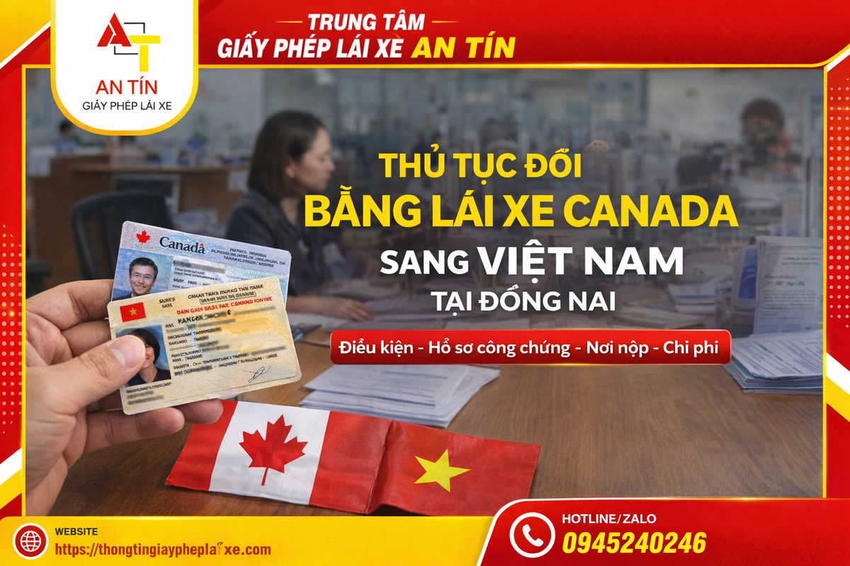 Thủ tục đổi bằng lái xe Canada sang Việt Nam tại Đồng Nai 2