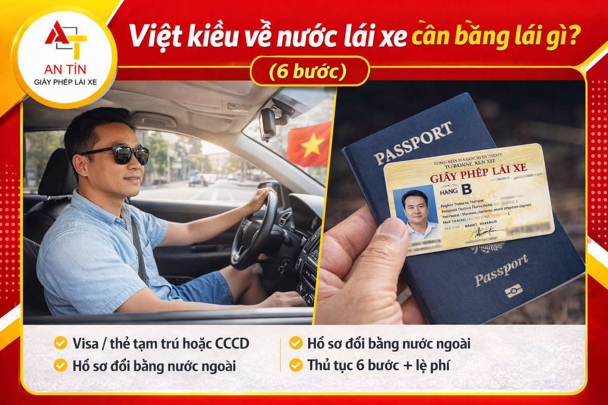 Việt kiều về nước lái xe cần bằng lái gì? (6 bước) 2