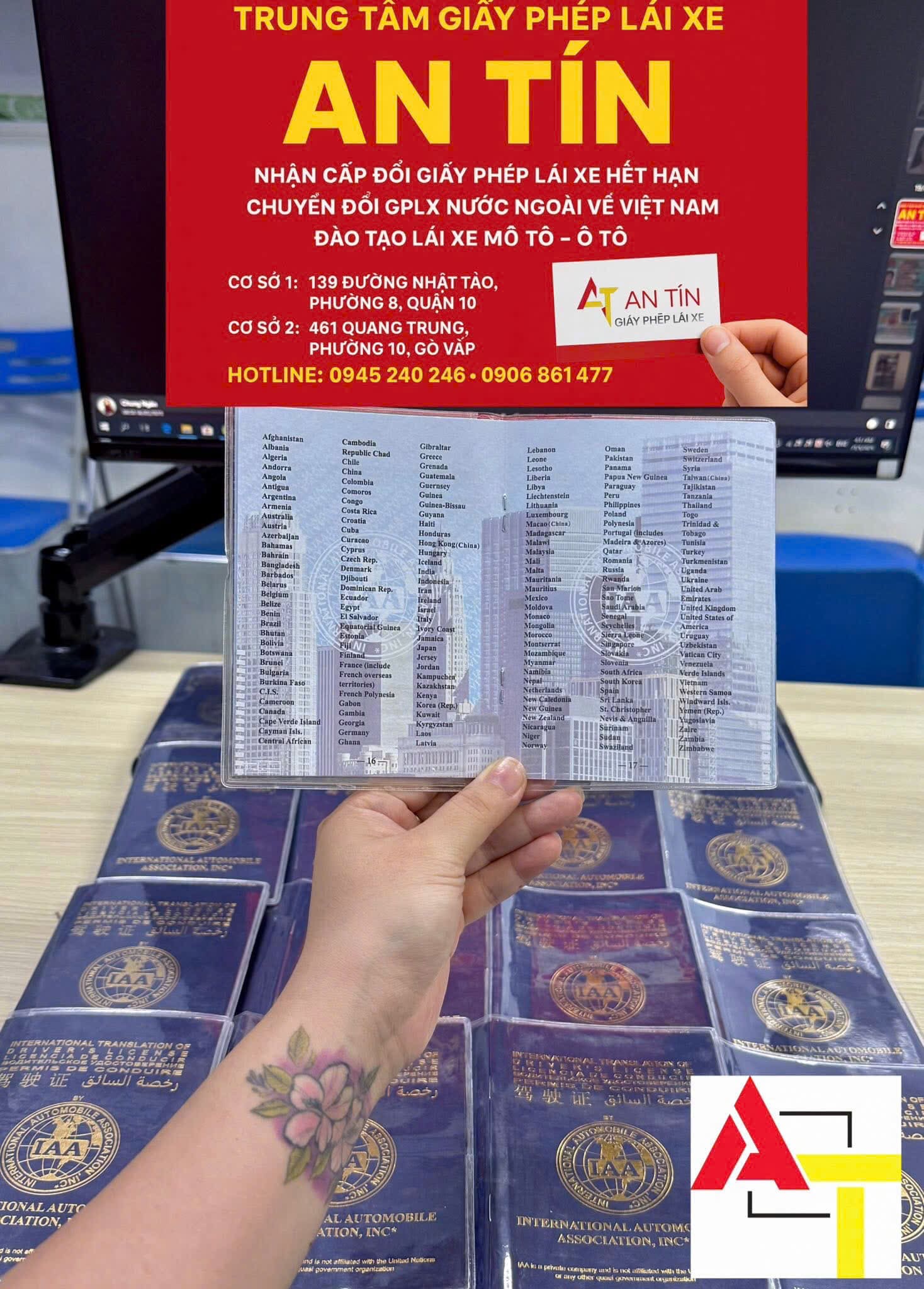 đổi bằng lái xe quốc tế online